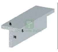 5PZ PROFILO ARGENTO H.100 CM T 30X15X1,5 MM: