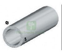 5PZ PROFILO ARGENTO H.100 CM TUBO TONDO 25X1 MM: