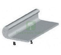 5PZ PROFILO ARGENTO H.100 CM UNGHIETTA 25X1 MM: