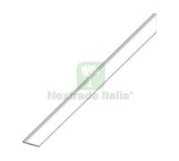 5PZ PROFILO BARRA PIATTA ALLUMINIO ARGENTO CROMATO MM. 15X2 MT. 2: