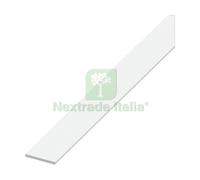 5PZ PROFILO BARRA PIATTA ALLUMINIO BIANCO MM. 15X2 MT. 2: