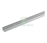 5PZ PROFILO CANALINA DOPPIA ARCANSAS ALLUM ARGENTO S.MM 1,0 MM 20X18 H.CM 100: