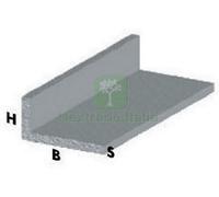 5PZ PROFILO CROMO H.100 CM ELLE 20X10X1 MM: