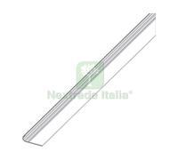5PZ PROFILO PER BORDI UNGHIETTA ALLUMINIO ARGENTO CROMATO MM. 18X5,8X1 MT. 1: