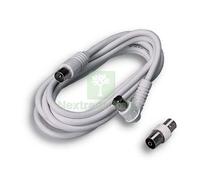 5PZ PROLUNGA COASSIALE TV + ADATTATORE FME SPINA DRITTA + PRESA 90° MM 9,5 OHM :