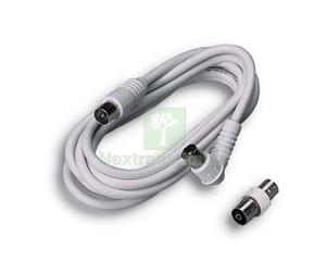 5PZ PROLUNGA COASSIALE TV + ADATTATORE FME SPINA DRITTA + PRESA 90° MM 9,5 OHM :