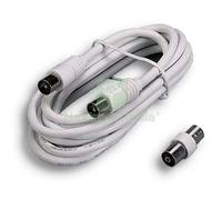 5PZ PROLUNGA COASSIALE TV + ADATTATORE FME SPINA DRITTA + PRESA DRITTA MM 9,5 O: