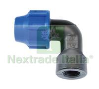 5PZ RACCORDO A COMPRESSIONE GOMITO 90° FEMMINA PN16 Ø MM 50X F 1" ½ :