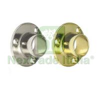 5PZ REGGITUBO A GHIERA FISSO Ø MM.25, CROMATO: