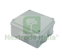 5PZ SCATOLA STAGNA CON COPERCHIO E 6 PASSACAVI IP65 MM.100X100X50H. (005):