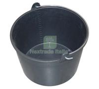 5PZ SECCHIO AGRICOLO VENDEMMIA STEFANPLAST PPL ACCIAIO NERO LT 16: