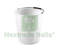 5PZ SECCHIO CASALINGO IN POLIETILENE BIANCO CM.26X24 LT.7: