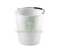 5PZ SECCHIO CASALINGO IN POLIETILENE BIANCO CM.32X32 LT.15: