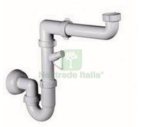 5PZ SIFONE LAVELLO 1 VIA CON ATTACCO LAVATRICE BASSO INGOMBRO: