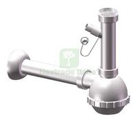 5PZ SIFONE PP A BOTTIGLIA 1 VASCA + 1 ATTACCO BIANCO MM 40 32 1"1 4: