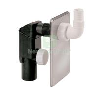 5PZ SIFONE PP LAVATRICE AD INCASSO PP BIANCO PIASTRA INOX MM 40: