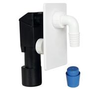 5PZ SIFONE PP LAVATRICE AD INCASSO PP + PIASTRA BIANCO MM 40-50