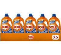 5pz Sole Detersivo Lavatrice Bianco Splendente, 1845 ml con Formula 3 IN 1