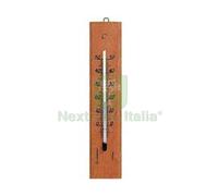 5PZ TERMOMETRO LEGNO NATURALE RETTANGOLARE MM.190X40: