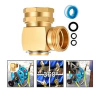 5pz Tubo Giardino Girevole Gomito Connettore 90 Gradi Ottone Massiccio Ricambio
