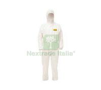 5PZ TUTE DI PROTEZIONE DA AGENTI CHIMICI CON CAPPUCCIO E CERNIERA TG.XXL: