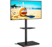 5Rcom Supporto Universale Girevole da Pavimento per TV con Montaggio per TV da 32-55 Pollici fino a 40 kg, Supporto TV Regolabile in Altezza con Rotazione, Supporto TV Alto con Base in Legno Nero, Max