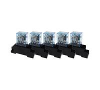 5set MY2P HH52P MY2NJ 12V 24V / 110V 220V AC bobina for uso generale DPDT micro mini relè con base presa(DC,6V)