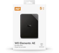 WD 6TB Elements AE Hard Disk Esterno Portatile, USB 3.2 Gen 1 SuperSpeed/USB 3.0, Espandibilità plug-and-play, Formatto per Windows, Nero