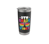 5th Grade Back To School Sunglasses Vibes Retro First Day Bicchiere termico in acciaio inox doppia parete