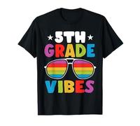 5th Grade Back To School Sunglasses Vibes Retro First Day Maglietta
