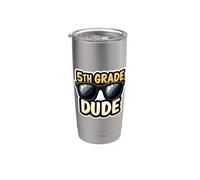 5th Grade Dude Quinto Grader Ritorno A Scuola Ragazzi Studente Bicchiere termico in acciaio inox doppia parete