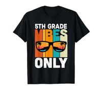 5th Grade Students Vintage Vibes Only Back To School Maglietta