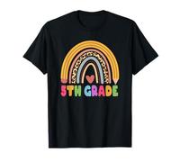 5th Grade Teacher Student Boho Rainbow Back To School Maglietta