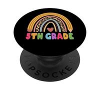5th Grade Teacher Student Boho Rainbow Back To School PopSockets PopGrip Adesivo