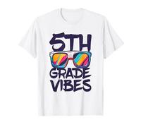 5th Grade Vibes Camicia Back To School Quinta elementare Ragazzo Ragazza Maglietta