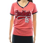 5th & Oceano Donna st Louis Cardinals Apertura Notte Triblend Tee-Red Melange, S