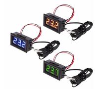 5V 12V 0.56" LED Termometro digitale for auto Incubatrice for interni ed esterni Sensore di temperatura for acquario Stazione meteorologica(Blue)