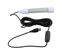 5V 13W USB Sommergibile LED Pesca Luce per la pesca notturna, Lampada subacquea Compatibile con Crappie, per Shad per, Calamari, Verde/Bianco/Blu/Giallo Opzioni (- 126 - Luce bianca)