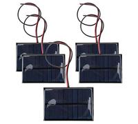 5V 150mA Solar Panel 5 - Pack | High Efficiency Polycrystalline Silicon Weather Tough | Solar Charger for DIY Projects / Outdoor Lamps / Educational Kits