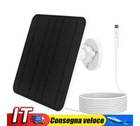 5V 6W Solar Panel Waterproof Solar Charger for Eufycam 3/3C/2/2C/2 Pro(Black) IT