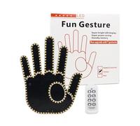 5V Universale 7 Modelli Luce a Forma di Mano Divertente Con Comando a Distanza, Segno LED per Auto da Strada con Gesto a Mano, Luce di Avvertimento Divertente per Ragazzi, Gesto del Dito Medio