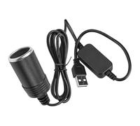 5V USB a Maschio a 12V Adattatore Presa Accendisigari, Cavo di Alimentazione 12V 18W, 1,2 m, per Telecamera Auto GPS Cane Elettronico Registratore di Guida