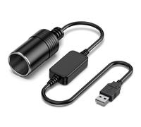 5V USB A maschio a 12V presa accendisigari presa femmina convertitore per accendisigari auto registratore di guida DVR Dash Camera GPS (inferiore a 8 W), 30 cm / 12 pollici