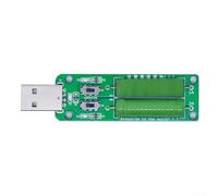 5V USB Interruttore di carico elettronico a 3 livelli Tester di resistenza di corrente 1A 2A 3A per strumento di verifica della capacità della batteria verde 67x22mm