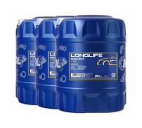 5W 30 Olio Motore A Lunga Durata 3x 20 Litri MANNOL 5W30 VW 504 00/507 00/MB