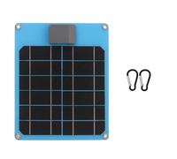 5W 5V Monocrystalline Solar Panel Power Generator Kit High Efficiency Weather Lightweight And Portable For Car Boat Trailer RV Outdoor Use (Blue)