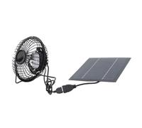 5W Solarpanel-USB-LÃ¼fterset fÃ¼r GewÃ¤chshaus, HÃ¼hnerstall und HundehÃ¼tte