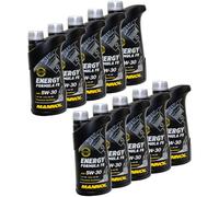 5W30 Olio Motore 10x 1 Litro Mannol 7707 Opel Ford Volvo Api Sn Cf Acea A5 B5