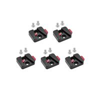 5X 1/4 Universale V Mount Batteria Adattatore per Piastra A Sgancio Rapido Accessori Base Singola Portatile per Tutti I Ptz e La Fotocamera Nero
