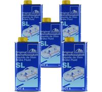 5x 1 Litro ATE Liquido Freni Sl DOT4 Freni Liquido Brake Fluido